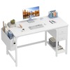 Lufeiya White Computer Desk with Drawers - 47 Inch PC