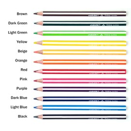 Eziglide Jumbo TriGrip Colouring Pencils, Box of 48 Triangular Pencils, Break resistant super bonded lead, 12 Assorted high pigment colours, Improves children's pencil grip, comfort and control