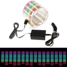 ESUPPORT 45 x 11cm Sound Music Activate Sensor Car Auto Sticker LED Light Equalizer Glow