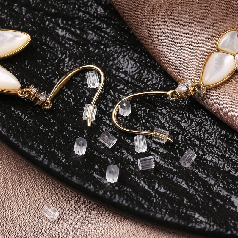 Rubber Earring Backs Soft Clear Earring Backings for Studs Hypoallergenic