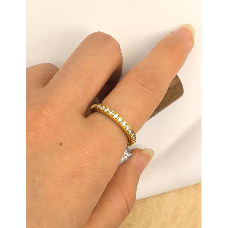 Degolso 18K Gold Plated Stackable Rings for Women – 3