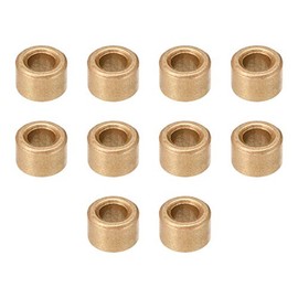 sourcing map Bearing Sleeve 5mm Bore x 9mm OD x 6mm Length Self-Lubricating Sintered Bronze Bushings 10pcs