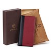 VISOUL Leather Long Checkbook Bi-fold Wallets with Zipper Pocket for