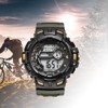 Multifunction Men Sport Electronic Watch Luminous Waterproof Wristwatch (Army Green)