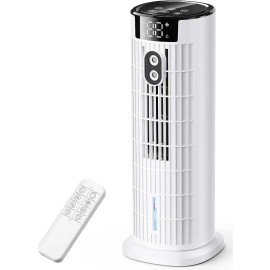 DC Motor Tower Fan 25ft/s High Velocity 1000ML Water Tank 3-Speed Turbo 2 Mist 10H Timer 90 Oscillating Remote Controlcolor: White, plug type: US, voltage (v): 110-120 V