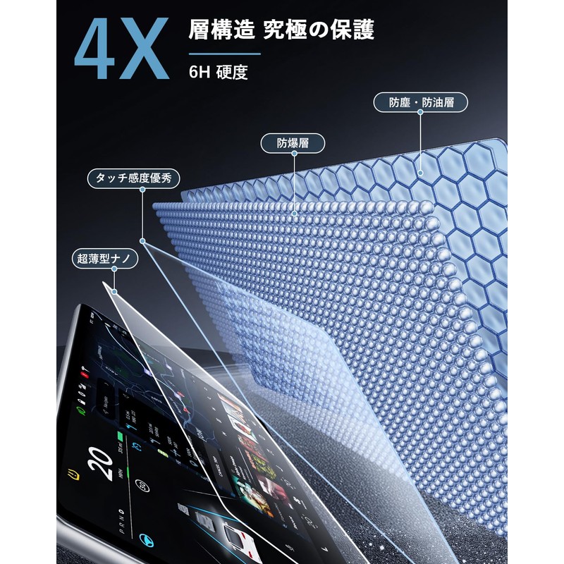 SKTU Nano Film [For Pioneer 8-inch Easy Navigation AVIC-RL722/RL522/RL911] 8-inch
