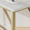 GAOMON Narrow Console Table, Gold Sofa Table with Outlets, Behind