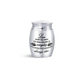 FGT Small Mini Urn for Ashes Human Men Women Dad Mum Son Grandma Grandpa Family Cremation Memorial Keepsake Funeral Love Dont Go Away
