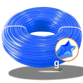 Gardazon Trimmer Line Nylon - 2.0 mm x 100 m (Star Profile) - Mowing Line for Cordless Lawn Trimmer - Replacement Thread for Lawn Mower Spool, Steel Nylon Thread Trimmer Line, Trimmer, Line, String,