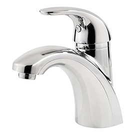 Pfister Parisa Single Handle Bathroom Sink Faucet 1 Hole Polished Chrome Finish with Push & Seal Drain WaterSense Certified Ceramic Disc Valve Technology LF042PRCC