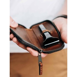 Supply Single Edge Travel Case - Dark Brown