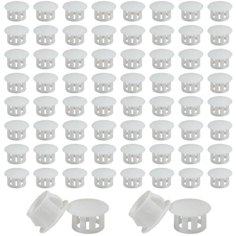 Cjueiom 60pcs 10mm / 3/8" Hole Plugs White Plastic Hole