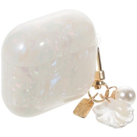 KOMBIUDA Creative Shell Pattern Earbuds Protector Case for Stylish TPU Cover with Easy Access Charging Port Chic Design for Enhanced Protection Decoration