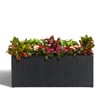LEWIS&WAYNE Large Rectangular Block Planter Box Handmade Wicker Tall Planters