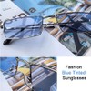 Laurinny Retro Small Narrow Rectangle Sunglasses for Women Men Trendy
