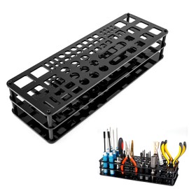 JOYABEST 63 Holes Screwdriver Storage Rack,Screwdriver Organizers,Portable Tool Box,for Workshop Tools Tray Screwdriver Tweezer Brushes Pens