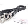 Black Soft Leather Stirrup Leathers for Adult Horses 1 Inch