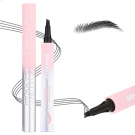 LiangNiShi 4 Prong Head Eyebrow Pen, Ultra Fine Waterproof Eyebrow 3 Colors | Korean Style 3D Eyebrow Makeup | Resistant to Sweat & Sebum and Won't Fall Off All Day | Time-saving Cosmetics for