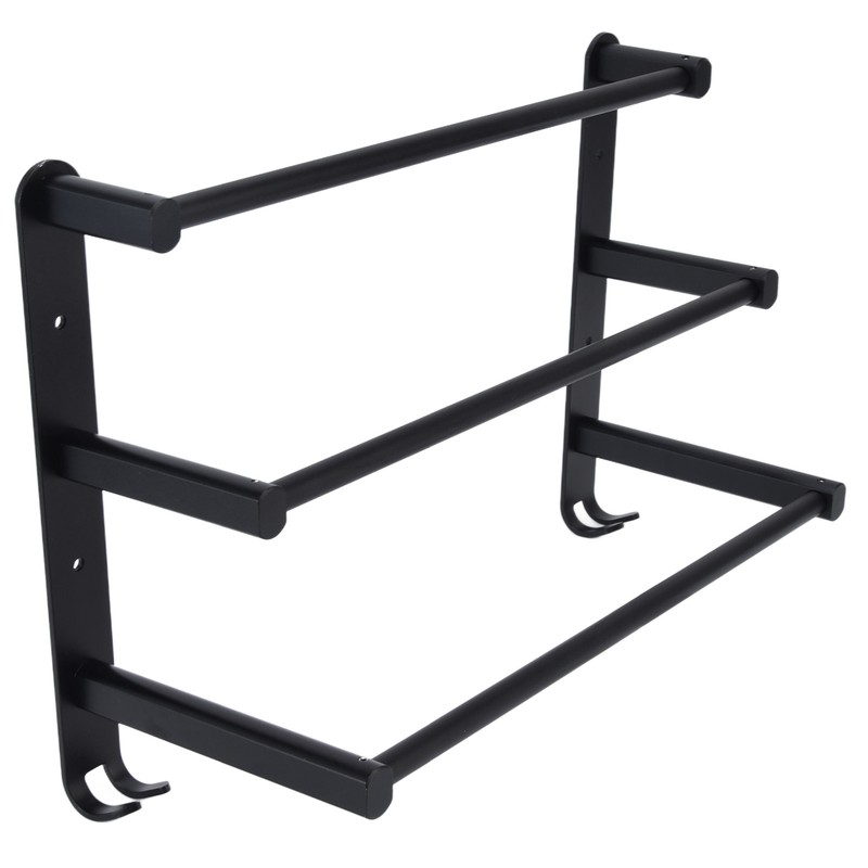 3 Tiers Bath Towel Bar Wall Mounted Bathroom Towel Hanger