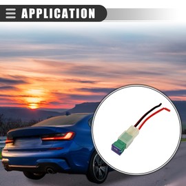 Motoforti Universal DC 32V 40A 2 Wire Leads Female Mini PAL Inline Fuse Holder, Durable, Metal, White