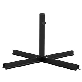 Outsunny Outdoor Universal Cross Brace Stand for Patio Umbrella, Cross Umbrella Base for Large Market Umbrella or Small Offset Umbrella, Black