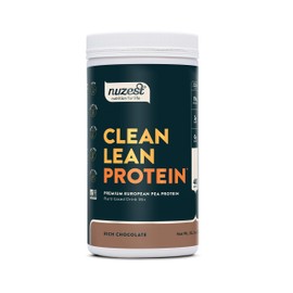 Nuzest - Pea Protein Powder - Clean Lean Protein, Premium Vegan Plant Based Protein Powder, Dairy Free, Gluten Free, GMO Free, Protein Shake, Rich Chocolate, 40 Servings, 2.2 lb