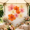 molicorl Outdoor Tissue Paper Flowers Hanging Fan Decorations