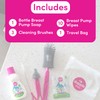 Dapple Breast Pump Cleaning Kit, 3 Baby Bottle Cleaning Brushes,