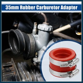 TUCKBOLD 35mm ID Red Carburetor Adapter Intake Pipe Boot Interface - 1Pcs Item Replacement Automotive Parts