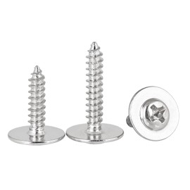 Ctyjia 25 Pieces Wood Screw, M3 x 8 x 10mm Self Tapping Screws, Stainless Steel Pan Head Screws with Cross Head for Plastic, Wood