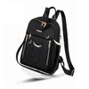 Daily backpack, shoulder bag, women's bag, mother's bag, quilting, daily travel backpack Backpack Black/ONE