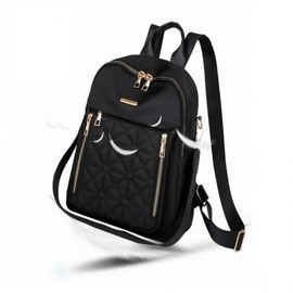 Daily backpack, shoulder bag, women's bag, mother's bag, quilting, daily travel backpack Backpack Black/ONE