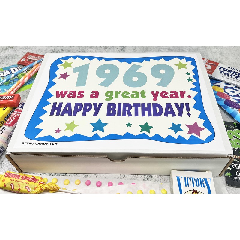 RETRO CANDY YUM ~ 1969 56th Birthday Gift Box Nostalgic