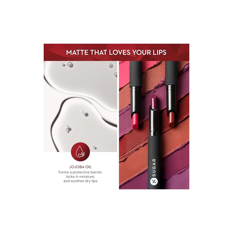 SUGAR Cosmetics Lápiz Labial Matte Attack Transferproof 07 Peachwood Mac