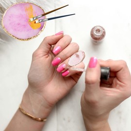 Nail Art Plate, 2 Pcs Nail Mixing Palette Polish Color Mixing Plate