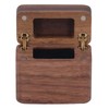 Ring Box Walnut Magnetic Cover Inlay Fleece Portable Wooden Wedding