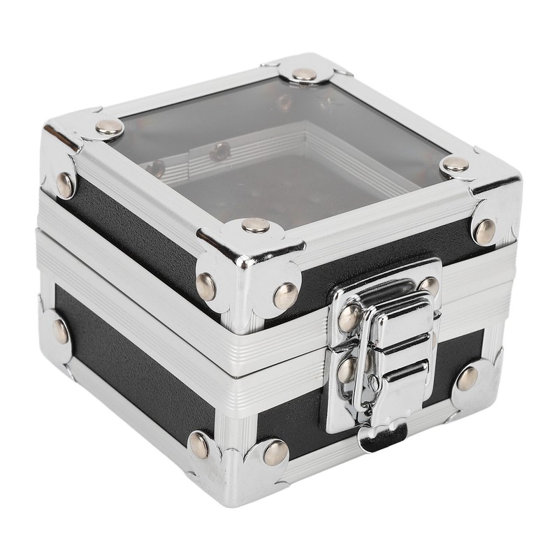 Nail Drill Bits Storage Box 25 Holes Transparent Clamshell Lock