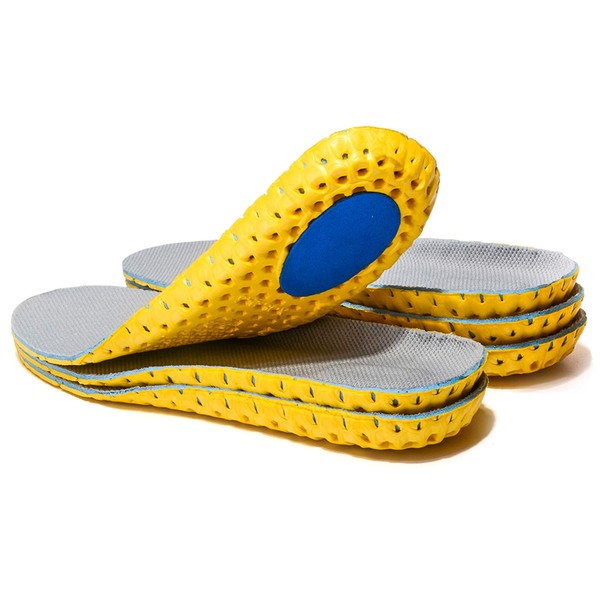 3 Pairs Elastic Shock Absorbing Shoe Insoles Breathable Honeycomb Sneaker
