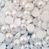 MajorCrafts® 200pcs 9mm White Flat Back Half Round Resin Pearls