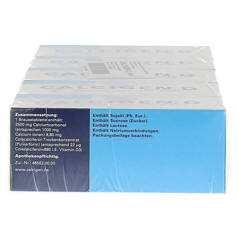 CALCIGEN D forte 1000 mg/880 IU Effervescent Tablets Pack of