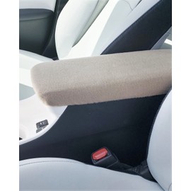 Auto Console Covers- Fits The Toyota Prius 2005-2011 Center Console Armrest Lid Cover Protective Fleece Fabric - Taupe