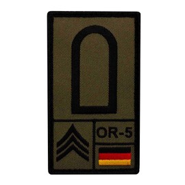 Café Viereck ® Stabsunteroffizier Bundeswehr Rank Patch with Rank - Embroidered with Velcro - 9.8 cm x 5.6 cm