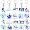 100 Pcs Suicide Prevention Keychain Mental Health Awareness Jewelry Inspirational