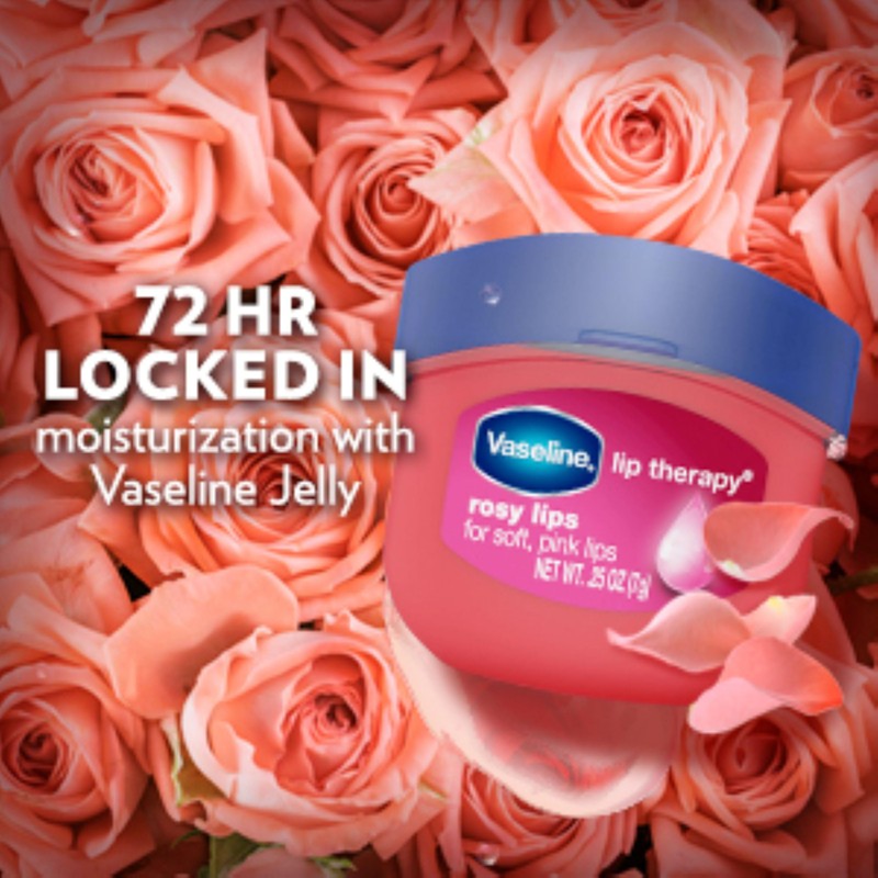 Vaseline Lip Therapy Lip Balm Mini, Rosy, 0.25 oz