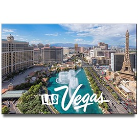 Las Vegas Fridge Magnet Nevada Travel Souvenir Dancing Water Fountain The Strip