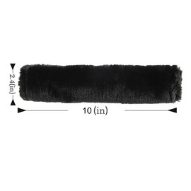 Alyphyly Soft Faux Sheepskin Seat Belt Shoulder Pad for a More Comfortable Driving, Compatible with Adults Youth Kids - Car, Carmera Backpack Straps 2 Packs,Black