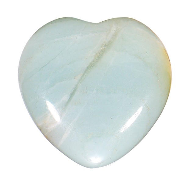 Morella Gemstone Heart Good Luck Charm, Stone Heart to Take with You, 3 cm, in Velvet Bag