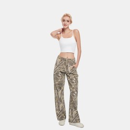 PinkyMoor camo pants for -women camopantsjeanscargo pants women Trouser light baggy jeans 90s outfits - Color: Camouflage, Size: S
