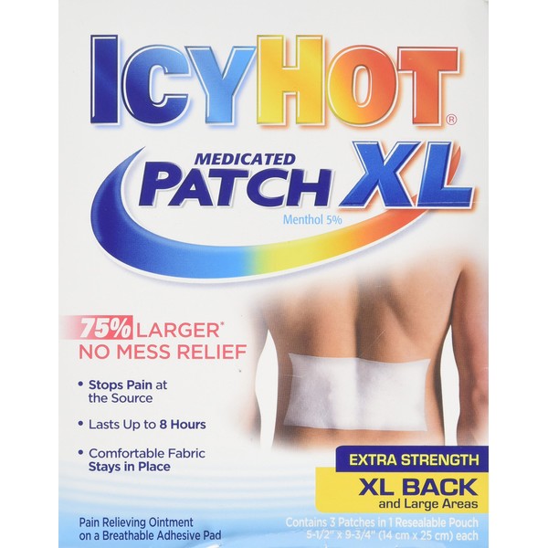 Icy Hot XL Medicated Patches 3 Patches