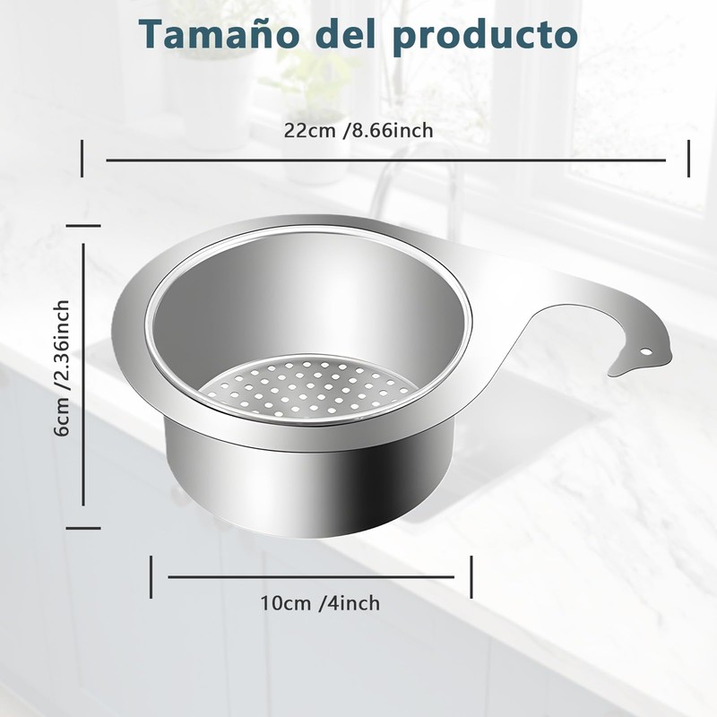 RUIAO Colador de Cocina de Acero Inoxidable, Cisne, Plateado